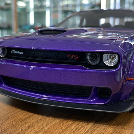 GT Spirit 1:18 Resin Dodge Challenger R/T Scat Pack Widebody 2019 Purple Limited Edition - detailed die-cast style model