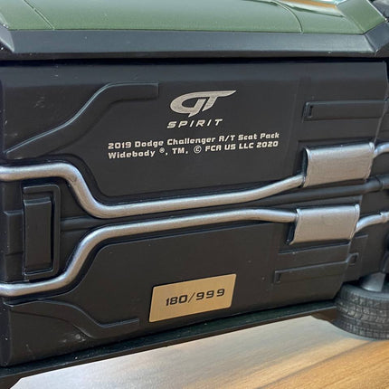 GT Spirit 1:18 Dodge Challenger R/T Scat Pack Widebody 2019 Green Limited 999 - scale model collectible piece