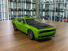 Dodge Challenger SRT Hellcat 2017 1:18 Green Matte Black Diecast Model Car | GT Spirit - detailed collector display model