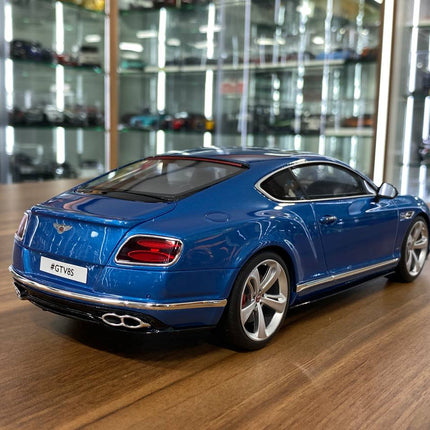 GT Spirit 1:18 Bentley Continental GT V8 S 2015 Blue Resin Model Limited Edition - fine detailed model replica