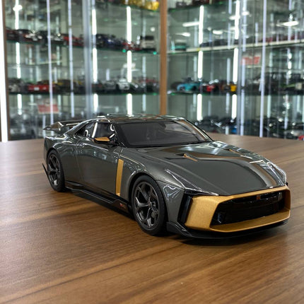 GT Spirit 1:18 Nissan GT-R50 BY ITALDESIGN 2018 Grey Metallic Copper Model Car - detailed collector display model