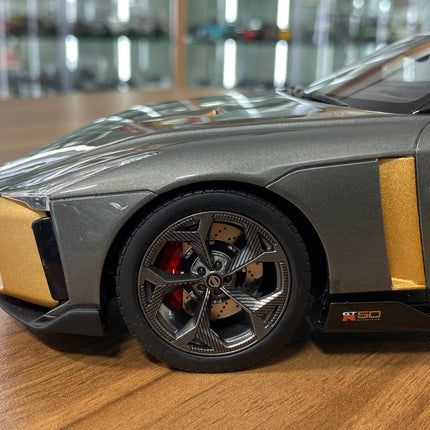 GT Spirit 1:18 Nissan GT-R50 BY ITALDESIGN 2018 Grey Metallic Copper Model Car - premium collector scale model