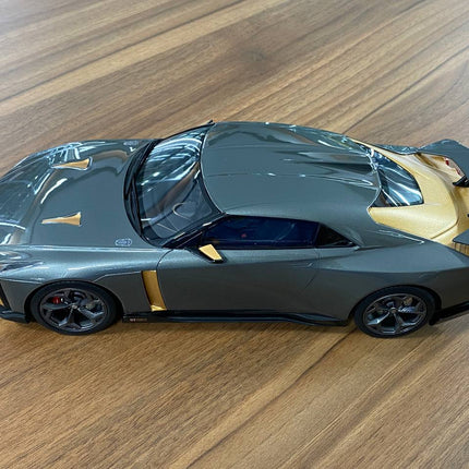 GT Spirit 1:18 Nissan GT-R50 BY ITALDESIGN 2018 Grey Metallic Copper Model Car - showroom-quality model replica