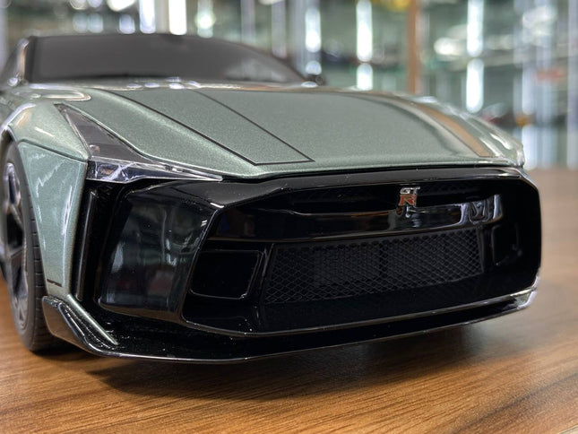 GT Spirit 1:18 Nissan GT-R50 2021 Green Resin Diecast Model - studio product photo of the scale model