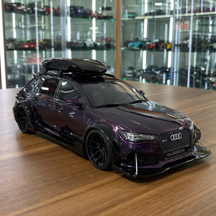 GT Spirit Audi RS 6 Avant C7 Widebody 1/18 Dark Purple Resin Model - detailed collector display model