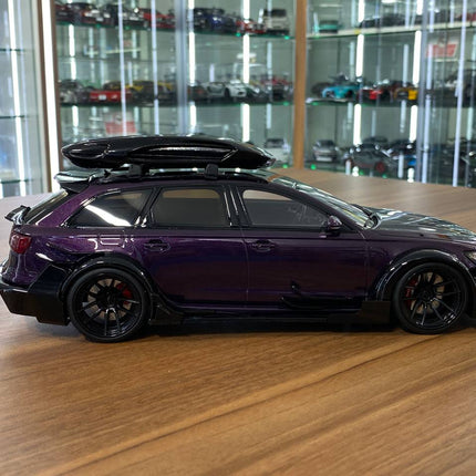 GT Spirit Audi RS 6 Avant C7 Widebody 1/18 Dark Purple Resin Model - collectible scale model car