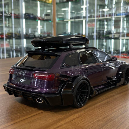 GT Spirit Audi RS 6 Avant C7 Widebody 1/18 Dark Purple Resin Model - fine detailed model replica