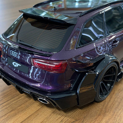GT Spirit Audi RS 6 Avant C7 Widebody 1/18 Dark Purple Resin Model - premium collector scale model