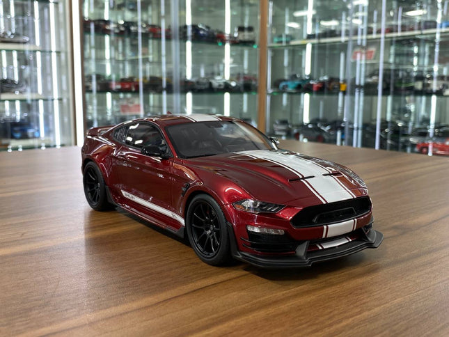 GT Spirit Ford Mustang Shelby Super Snake 2020 1:18 Red/White Stripe Resin Model - detailed collector display model