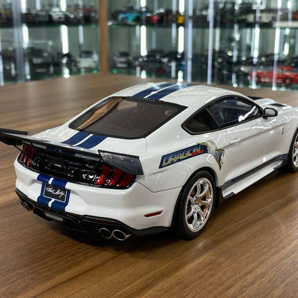 GT Spirit Ford Mustang Shelby GT500 Dragon Snake 2020 1/18 Resin White/Blue Stripes - fine detailed model replica