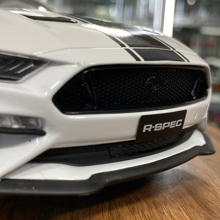 1/18 Resin GT Spirit Ford Mustang R-Spec 2021 White/Black Stripes Limited 111 - detailed die-cast style model