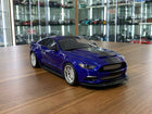 GT Spirit Ford Mustang Shelby GT350 Widebody 2017 1:18 Resin Model Blue/Black Stripes - detailed collector display model