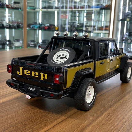 GT Spirit 1/18 Jeep Gladiator Honcho 2021 Black/Yellow Resin Model - collector edition scale model