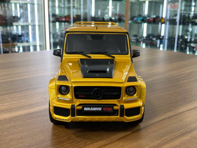 GT Spirit Mercedes Benz G63 BRABUS 850 1:18 Resin Model Solar Beam Gold - studio product photo of the scale model