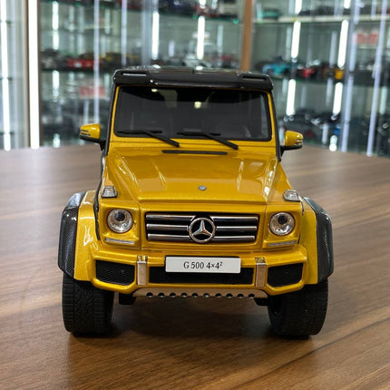 GT Spirit Mercedes Benz G500 4x4 Gold 1/18 Black/Yellow Resin Model - showroom-quality model replica