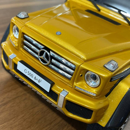GT Spirit Mercedes Benz G500 4x4 Gold 1/18 Black/Yellow Resin Model - scale model for display