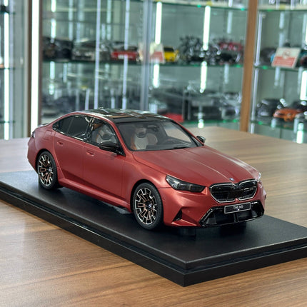 GT Spirit 1:18 BMW M5 G90 2025 Saloon Matt Red Resin Model - detailed collector display model