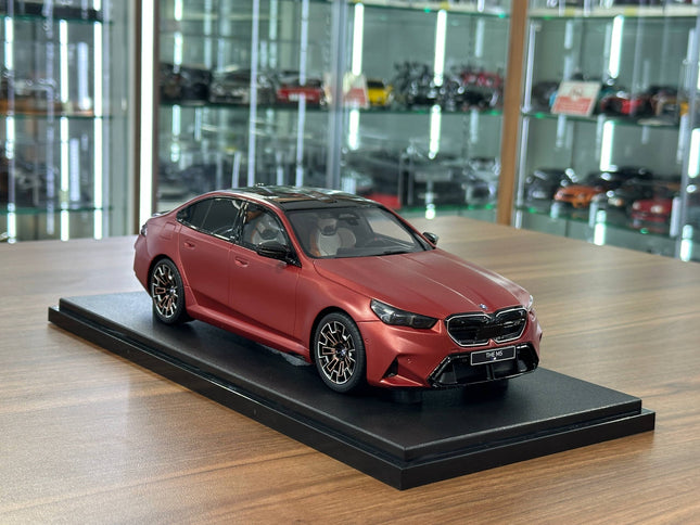 GT Spirit 1:18 BMW M5 G90 2025 Saloon Matt Red Resin Model - detailed collector display model