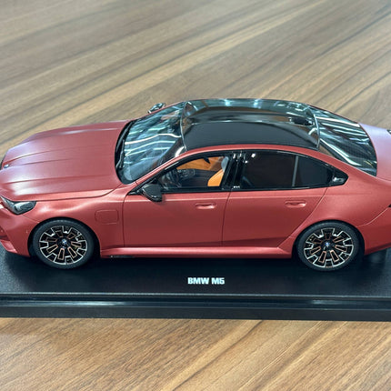 GT Spirit 1:18 BMW M5 G90 2025 Saloon Matt Red Resin Model - premium collector scale model