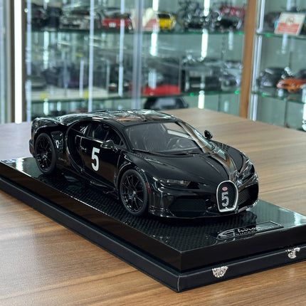MR Collection Bugatti Chiron Super Sport 1:18 Nocturne Black Resin Model - detailed collector display model