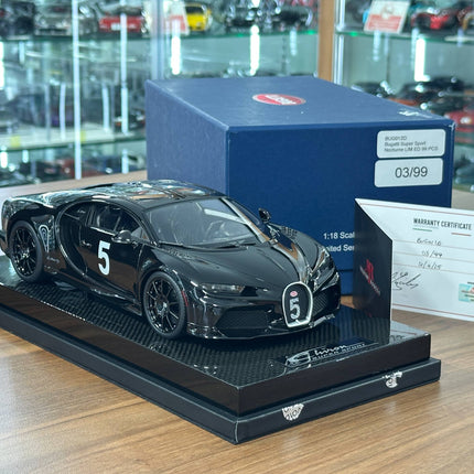 MR Collection Bugatti Chiron Super Sport 1:18 Nocturne Black Resin Model - scale model collectible piece