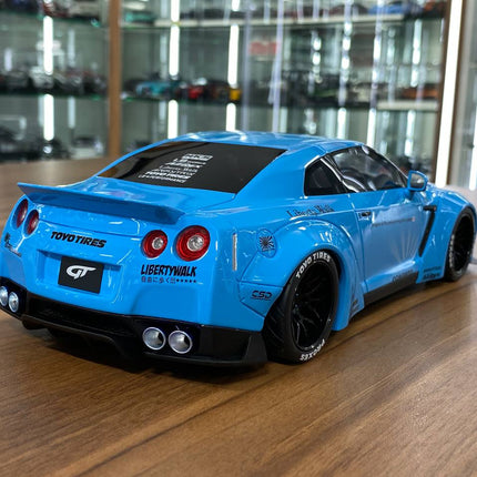 GT Spirit Nissan GT-R R35 Library Walk 1:18 Baby Blue Resin Model Car Limited Edition - fine detailed model replica