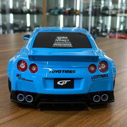 GT Spirit Nissan GT-R R35 Library Walk 1:18 Baby Blue Resin Model Car Limited Edition - premium collector scale model