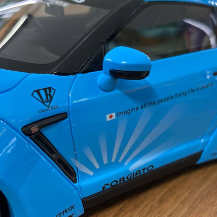 GT Spirit Nissan GT-R R35 Library Walk 1:18 Baby Blue Resin Model Car Limited Edition - scale model collectible piece
