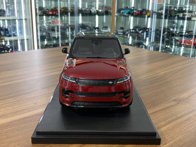 GT Spirit 1:18 Range Rover Sport P510E 2022 Firenze Red Resin Model - studio product photo of the scale model