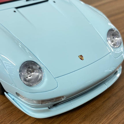 GT Spirit Porsche 911 993 GT 1996 1:18 Light Blue Resin Model - detailed die-cast style model