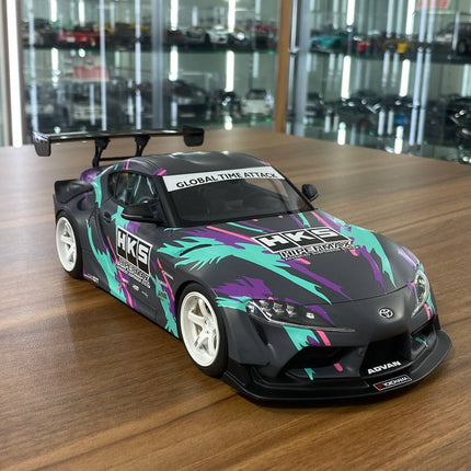 GT Spirit Toyota GR Supra A90 Tuned By HKS 1:18 Resin Model HKS Livery - detailed collector display model