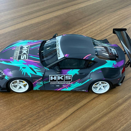 GT Spirit Toyota GR Supra A90 Tuned By HKS 1:18 Resin Model HKS Livery - scale model for display