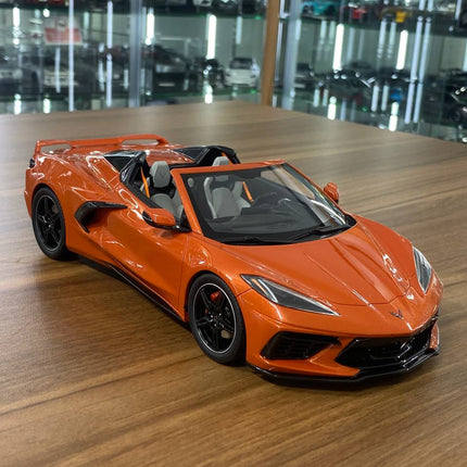 GT Spirit 1/18 Chevrolet Corvette C8 2021 Orange Resin Model Limited 999 Pcs - detailed collector display model