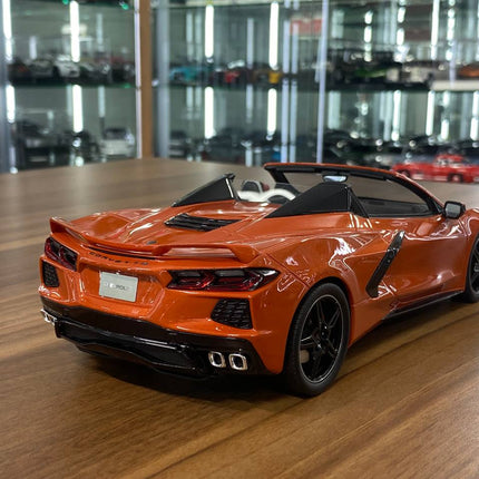 GT Spirit 1/18 Chevrolet Corvette C8 2021 Orange Resin Model Limited 999 Pcs - fine detailed model replica