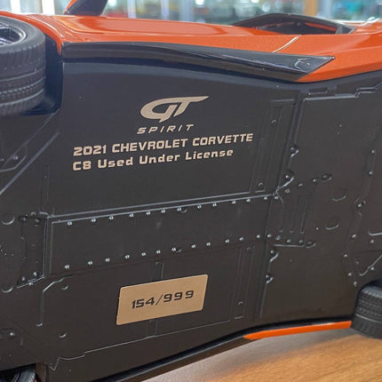 GT Spirit 1/18 Chevrolet Corvette C8 2021 Orange Resin Model Limited 999 Pcs - collector edition scale model