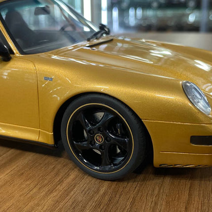 GT Spirit 1:18 Porsche 911 (993) Turbo S 2018 Project Gold Resin Model - scale model for display