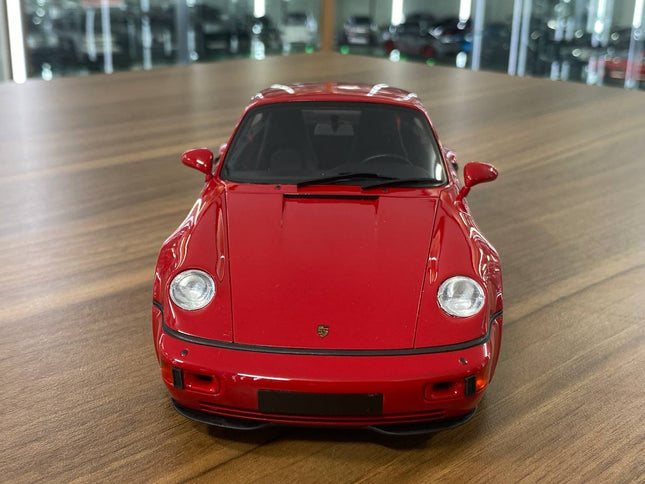 GT Spirit Porsche 911 964 Turbo S 1994 1:18 Diecast Model Car Red - studio product photo of the scale model