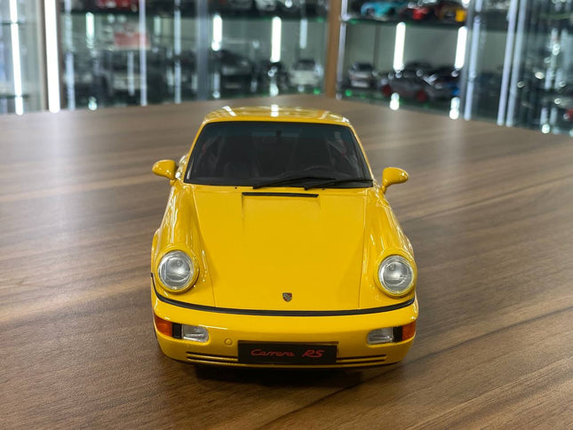 1/18 Resin GT Spirit PORSCHE 911 (964) Carrera RS America 1993 Yellow Limited 999 pcs - studio product photo of the scale mod