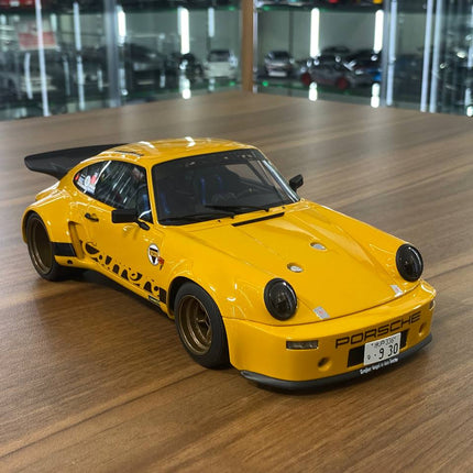 GT Spirit 1:18 Porsche 911 Carrera RSR Homage 1974 Diecast Model Car Yellow - detailed collector display model