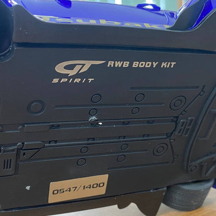 1/18 Resin GT Spirit Porsche 911 (993) RWB Tsubaki 2019 Blue Limited 1400 Pcs - showroom-quality model replica
