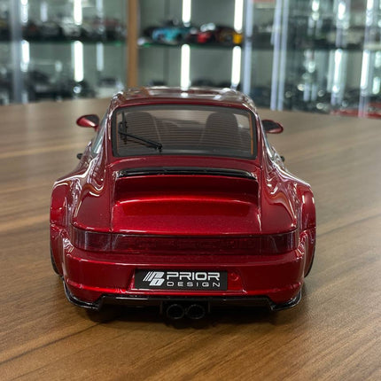 GT Spirit Porsche 911 964 Prior Design Widebody 1:18 Resin Model Car Red Metallic - premium collector scale model