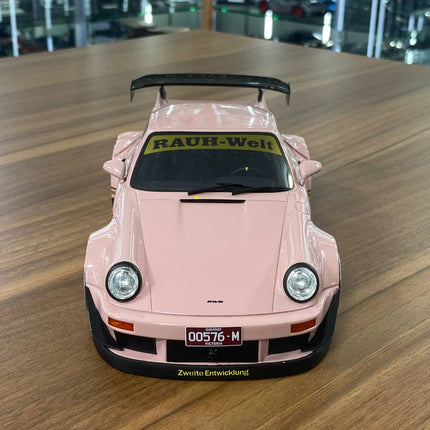 GT Spirit 1:18 Porsche 911 (964) RWB Body Kit 1992 Pink Resin Model - studio product photo of the scale model