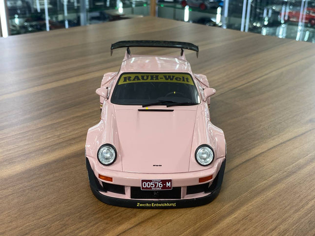 GT Spirit 1:18 Porsche 911 (964) RWB Body Kit 1992 Pink Resin Model - studio product photo of the scale model