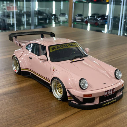 GT Spirit 1:18 Porsche 911 (964) RWB Body Kit 1992 Pink Resin Model - detailed collector display model