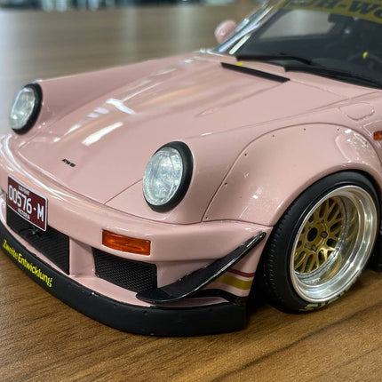 GT Spirit 1:18 Porsche 911 (964) RWB Body Kit 1992 Pink Resin Model - detailed die-cast style model