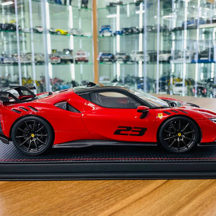 MR Collection Ferrari SF90 XX Stradale 1:18 Rosso Corsa Resin Model Car - collectible scale model car