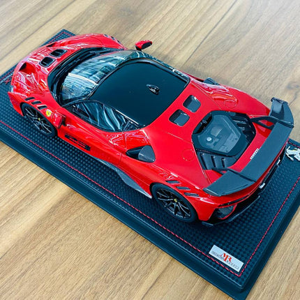 MR Collection Ferrari SF90 XX Stradale 1:18 Rosso Corsa Resin Model Car - scale model for display