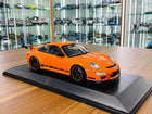 Minichamps Porsche 911 GT3 RS 2007 1:18 Diecast Model Car Orange - detailed collector display model