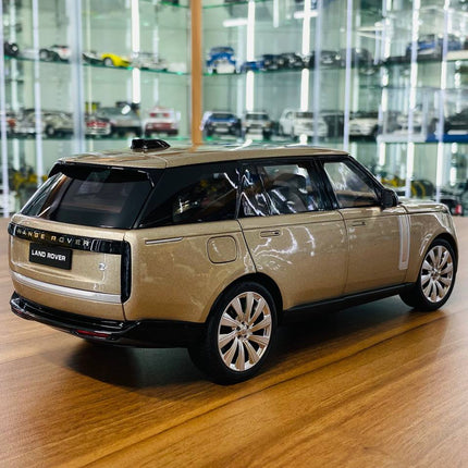LCD Model Land Rover Range Rover 2022 Gold 1:18 Diecast Model Car - premium collector scale model