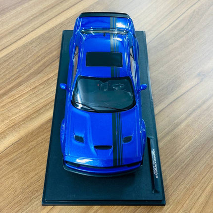 Solido 1/18 Dodge Challenger R/T Scat Pack Wide Body Electric Blue Pearl Diecast Model - scale model for display